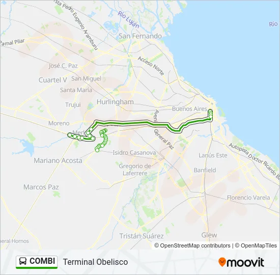 COMBI Colectivo Line Map