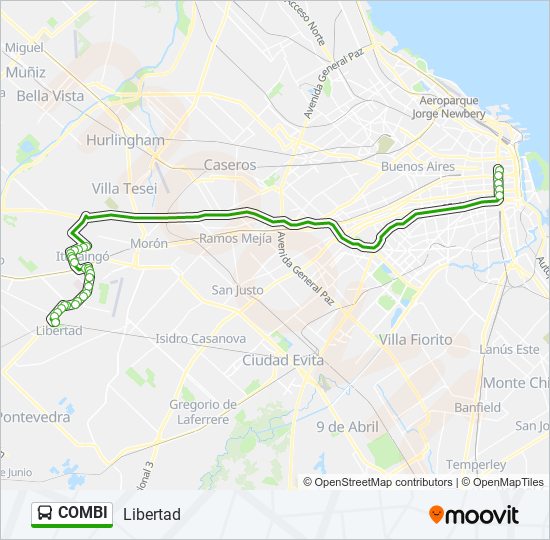 Mapa de COMBI de Colectivo