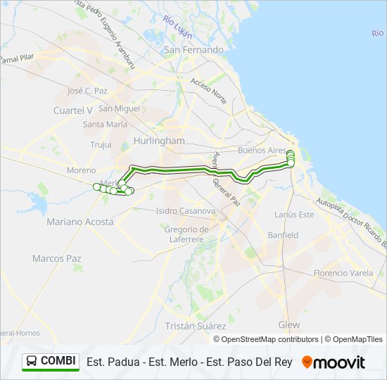 COMBI Colectivo Line Map