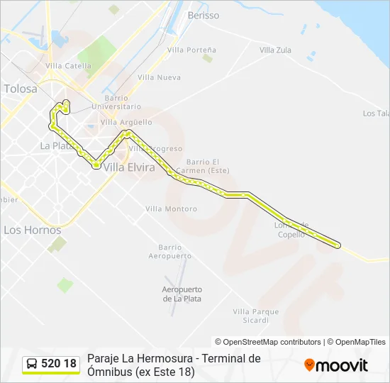 520 18 Colectivo Line Map