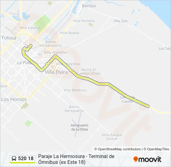 520 18 Colectivo Line Map