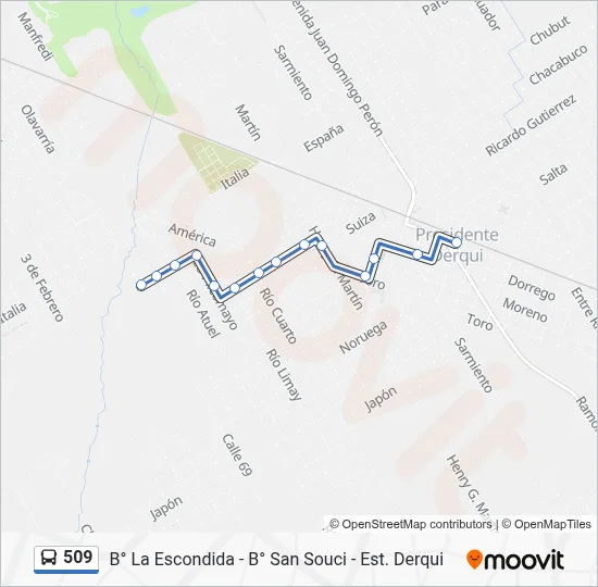 509 Colectivo Line Map