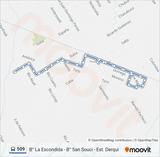 509 Colectivo Line Map