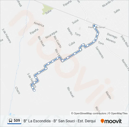 509 Colectivo Line Map