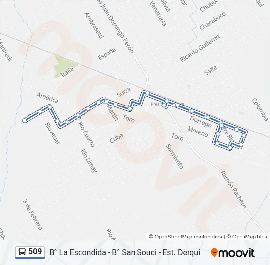 509 Colectivo Line Map