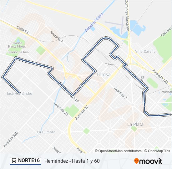 Mapa de NORTE16 de Colectivo