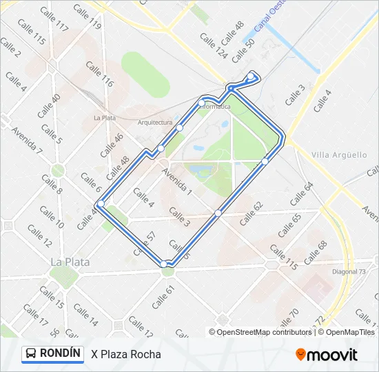 RONDÍN Colectivo Line Map