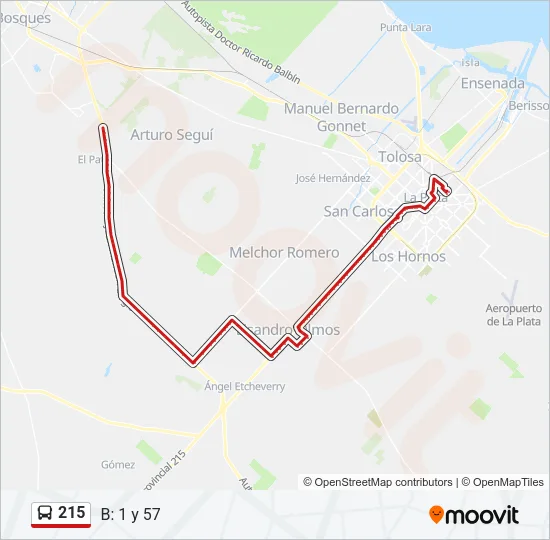 215 Colectivo Line Map