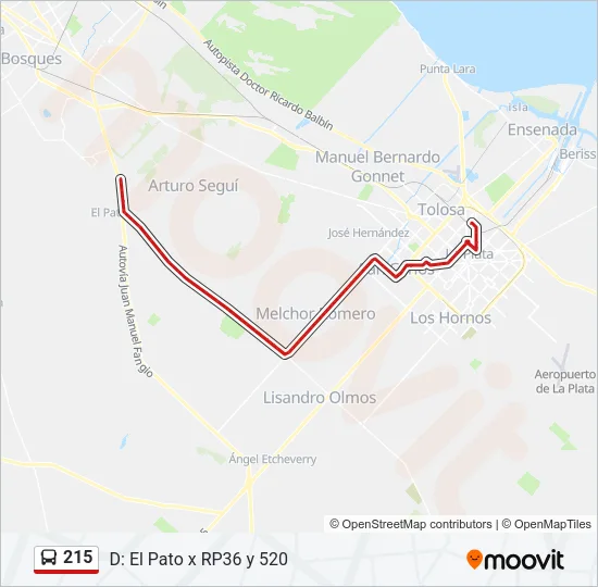 215 Colectivo Line Map