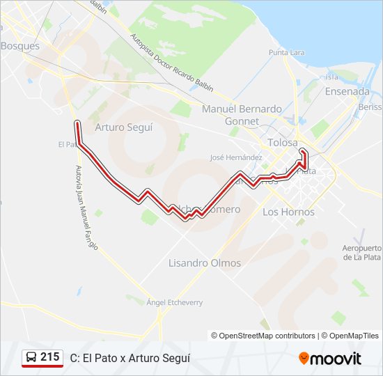 215 Colectivo Line Map
