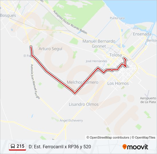 215 Colectivo Line Map