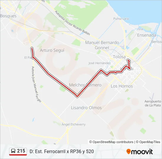 215 Colectivo Line Map