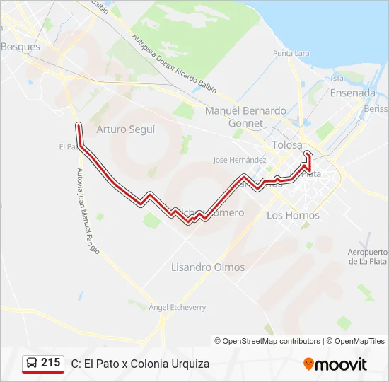 215 Colectivo Line Map