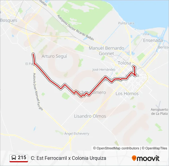 215 Colectivo Line Map