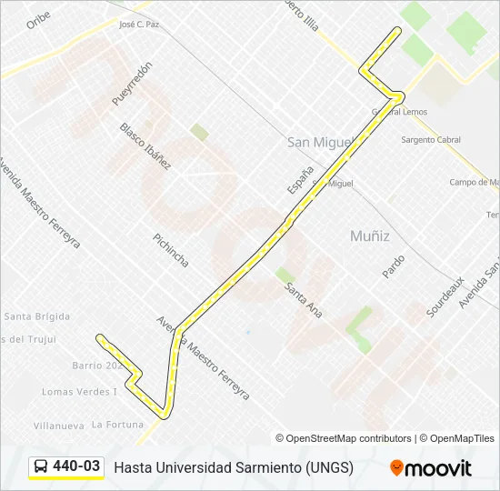 440-03 Colectivo Line Map