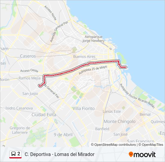 Mapa de 2 de Colectivo