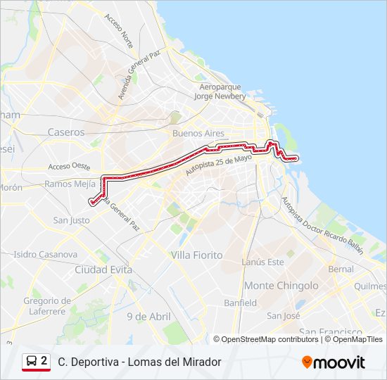 Mapa de 2 de Colectivo