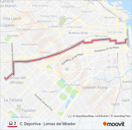 Mapa de 2 de Colectivo