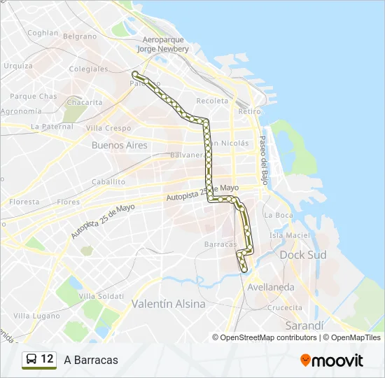 12 Colectivo Line Map