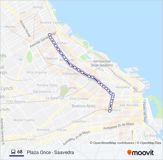 Mapa de 68 de Colectivo