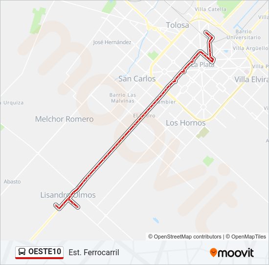 Mapa de OESTE10 de Colectivo