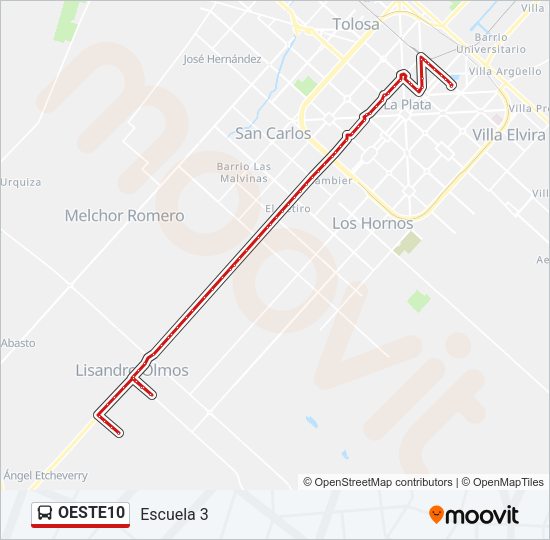 Mapa de OESTE10 de Colectivo