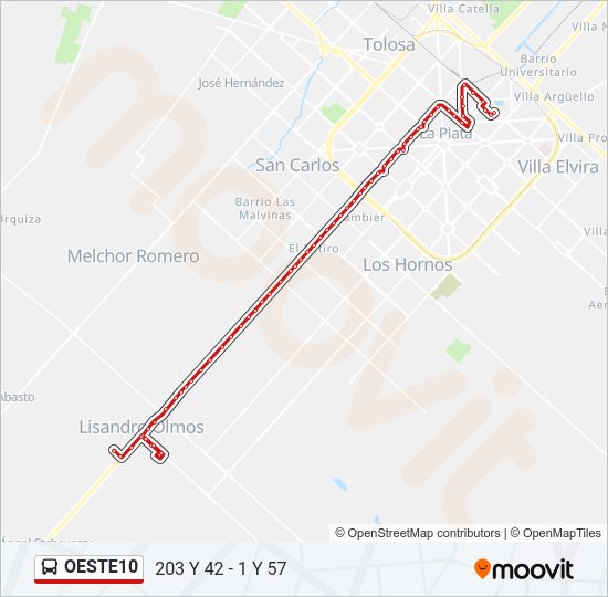 Mapa de OESTE10 de Colectivo