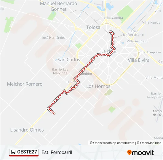 Mapa de OESTE27 de Colectivo