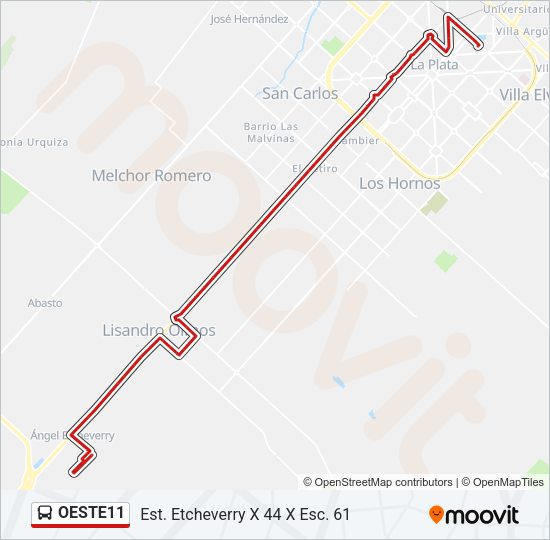 Mapa de OESTE11 de Colectivo