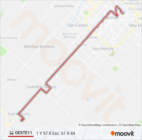 Mapa de OESTE11 de Colectivo