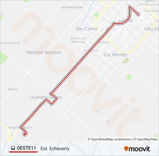 Mapa de OESTE11 de Colectivo
