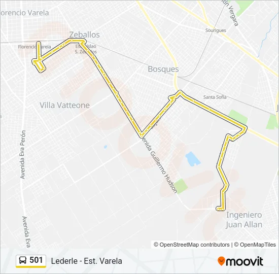 501 Colectivo Line Map