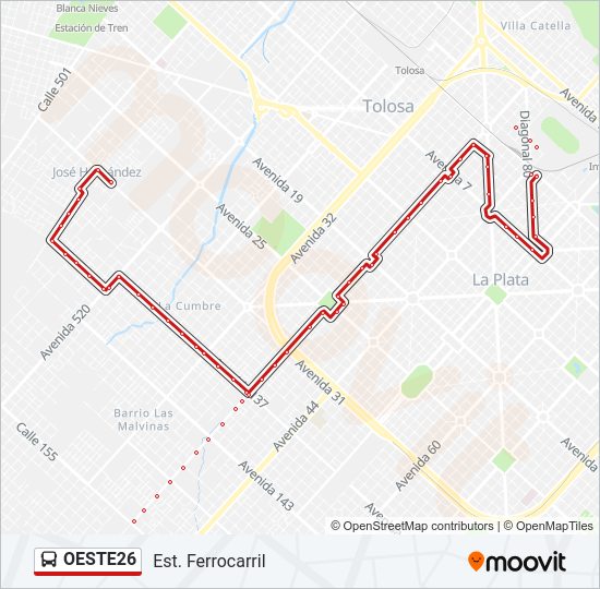 Mapa de OESTE26 de Colectivo