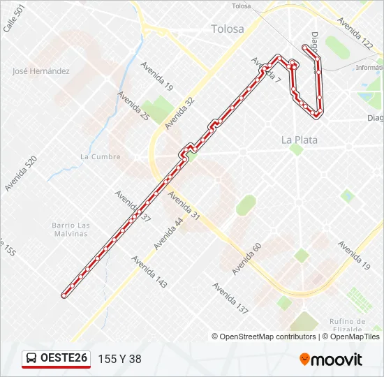 Mapa de OESTE26 de Colectivo