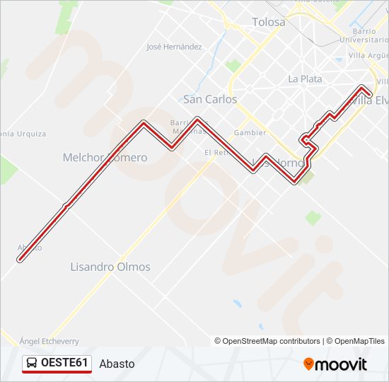 Mapa de OESTE61 de Colectivo