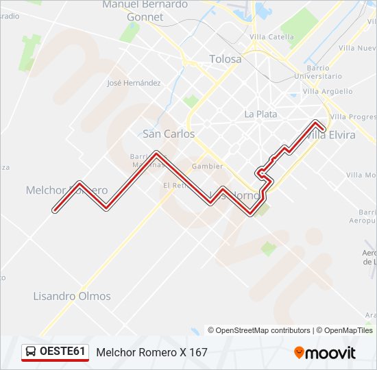 Mapa de OESTE61 de Colectivo