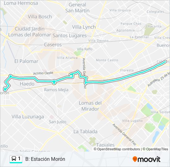 Mapa de 1 de Colectivo