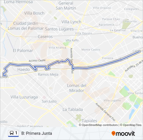 Mapa de 1 de Colectivo