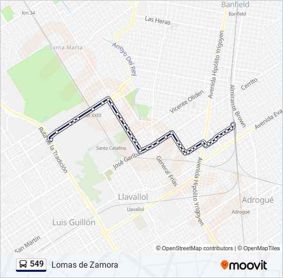 549 Colectivo Line Map