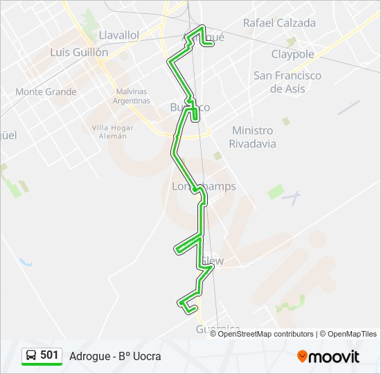 Mapa de 501 de Colectivo