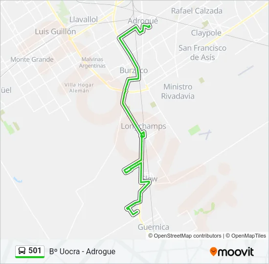 501 Colectivo Line Map