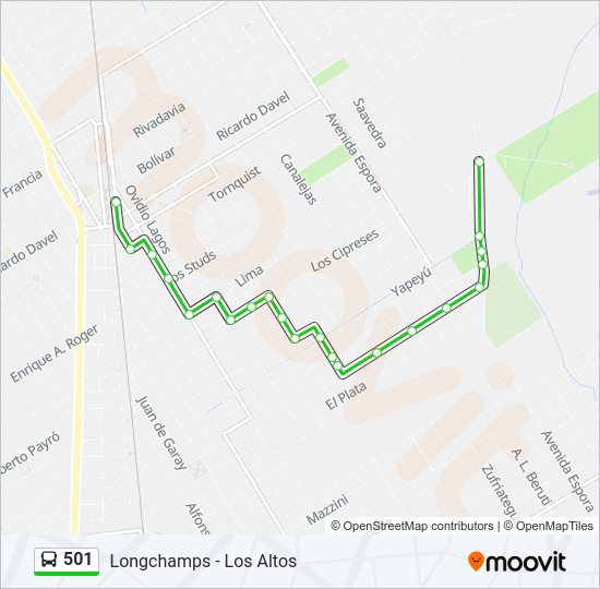 Mapa de 501 de Colectivo