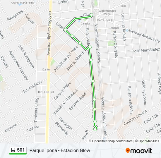 501 Colectivo Line Map