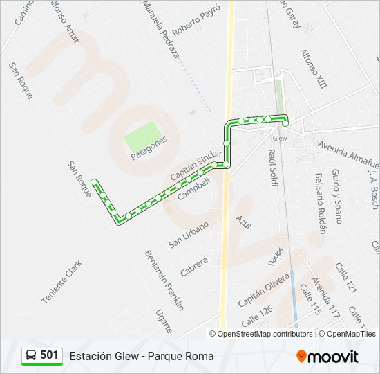 501 Colectivo Line Map