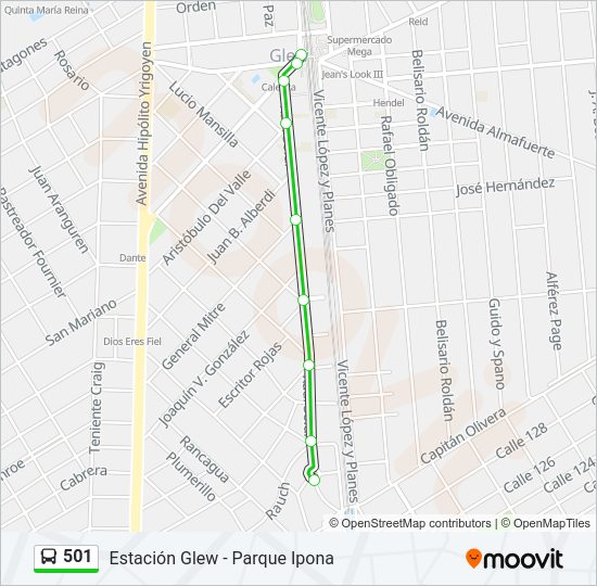 501 Colectivo Line Map