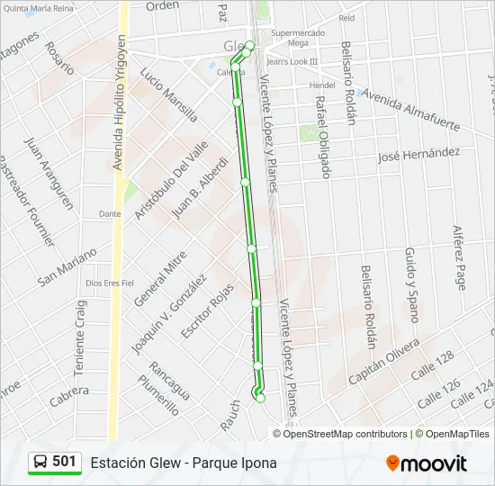 501 Colectivo Line Map