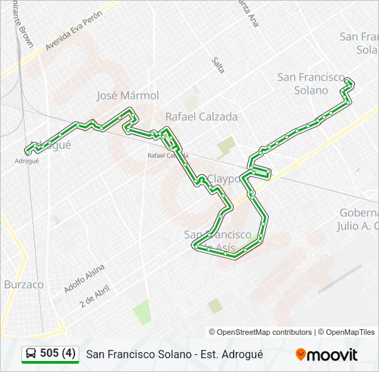 505 (4) Colectivo Line Map