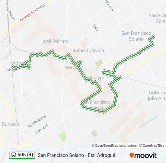 505 (4) Colectivo Line Map
