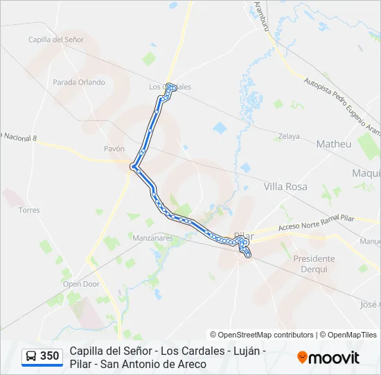 350 Colectivo Line Map