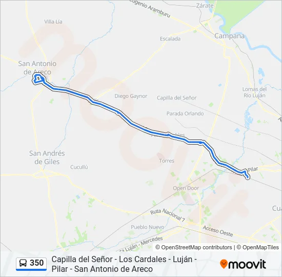 350 Colectivo Line Map